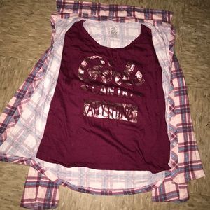plaid girls shirt